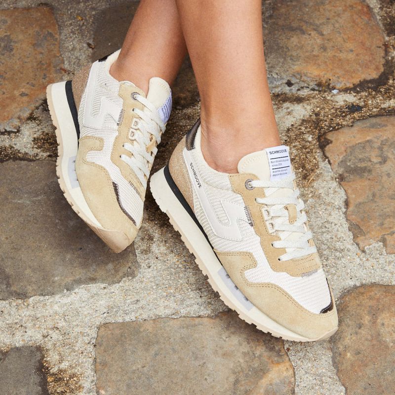 ATHENE RUNNER W - KNIT/SUEDE/SPAN - BEIGE/DORE